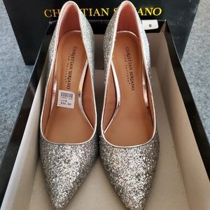 Brand new silver sparkly heels!